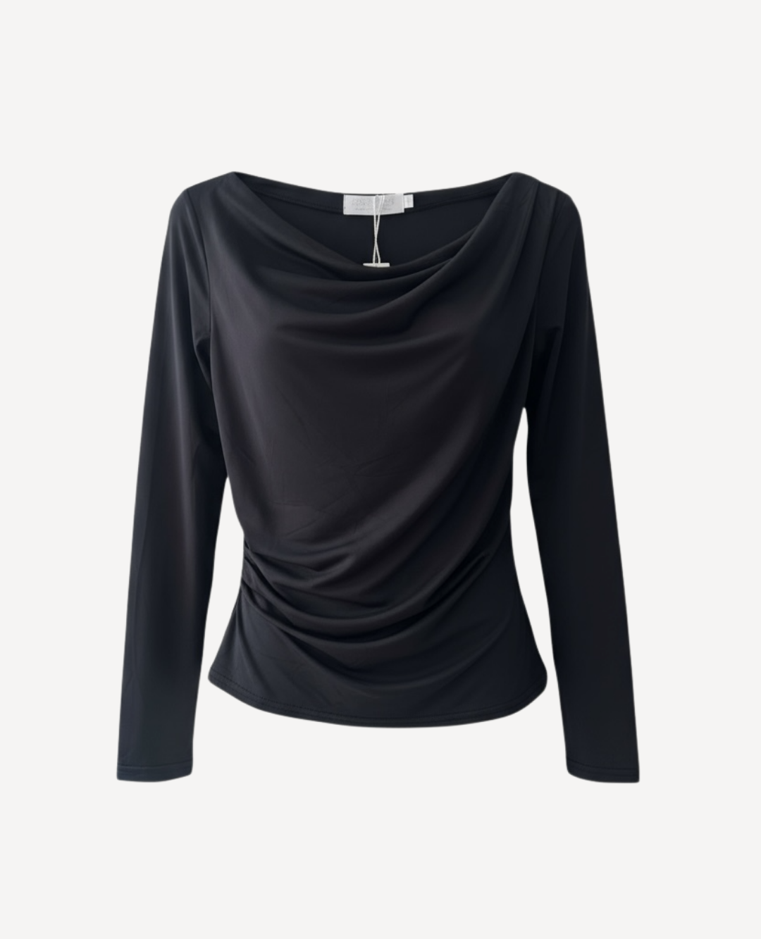 Top Lycra Drapeado negro