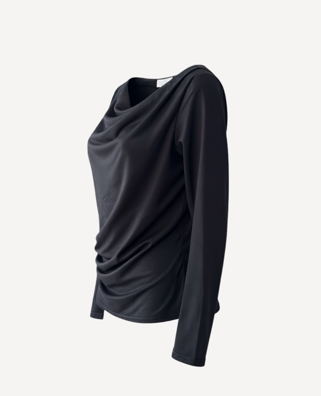 Top Lycra Drapeado negro