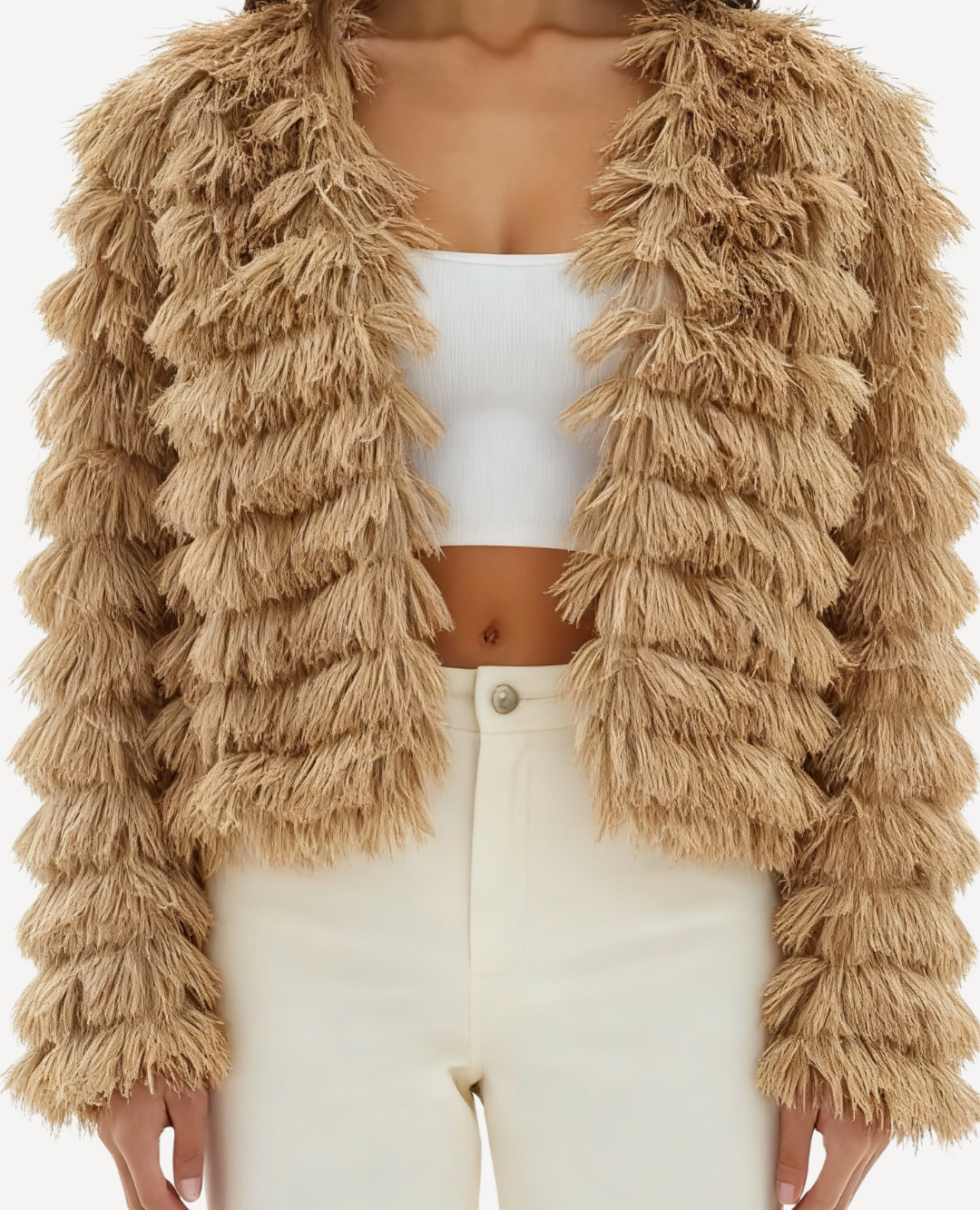 Chaqueta Pelos Taupe