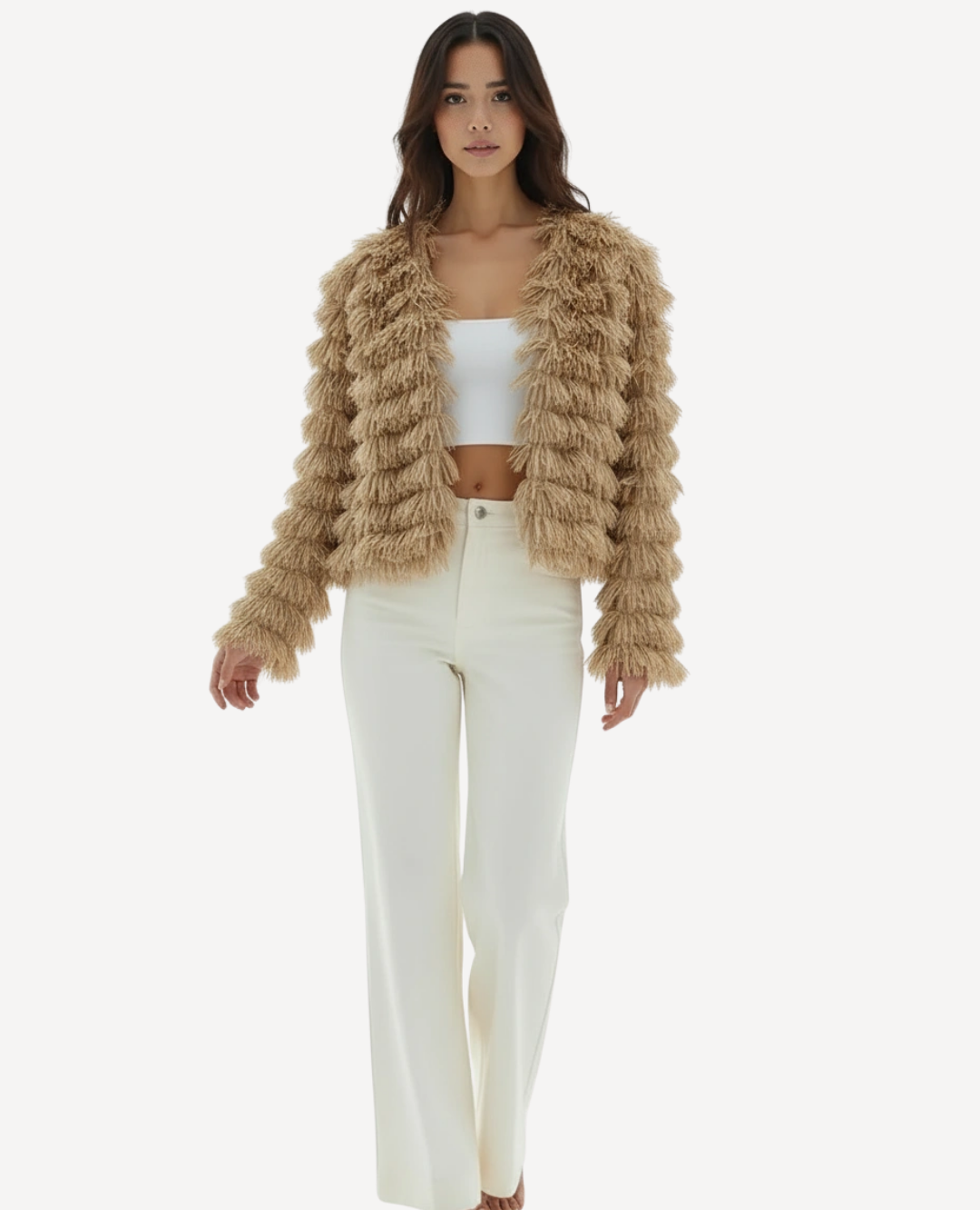 Chaqueta Pelos Taupe