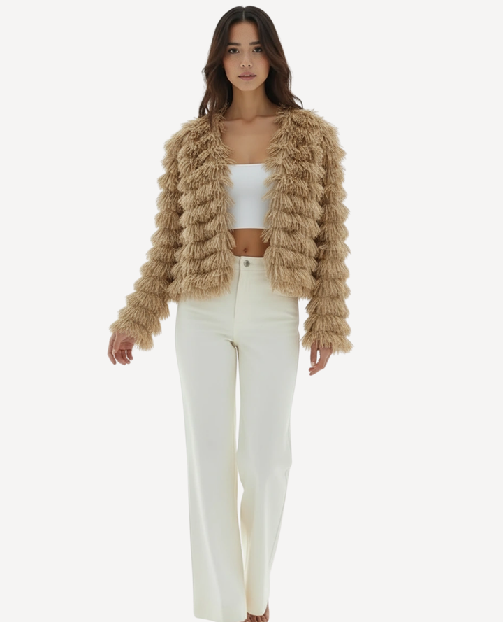 Chaqueta Pelos Taupe