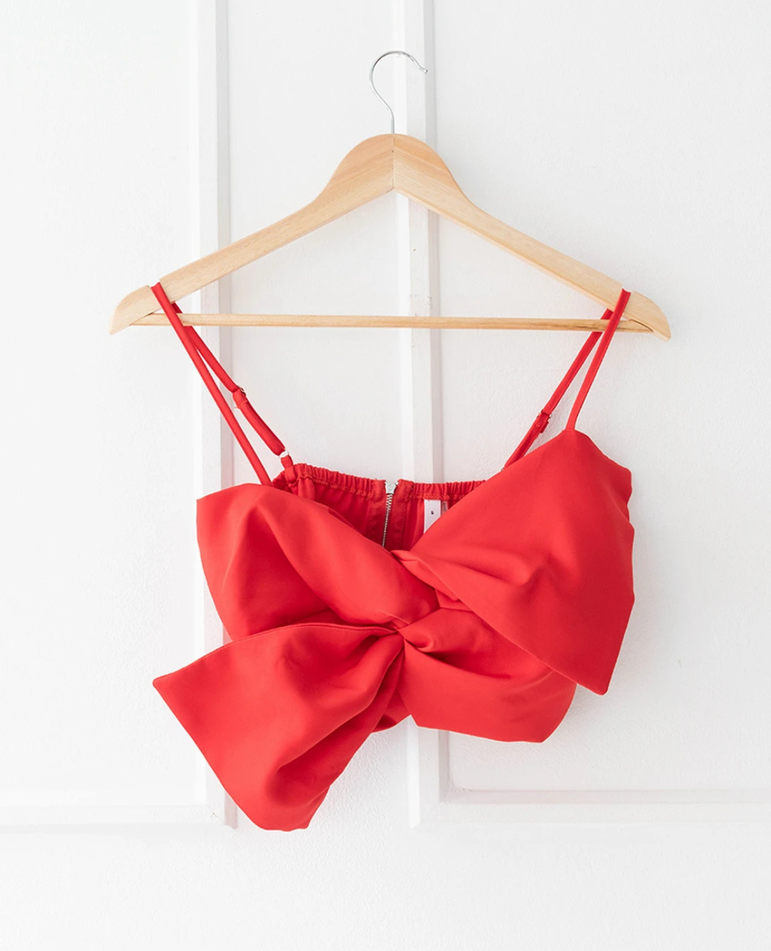 Crop top moño rojo