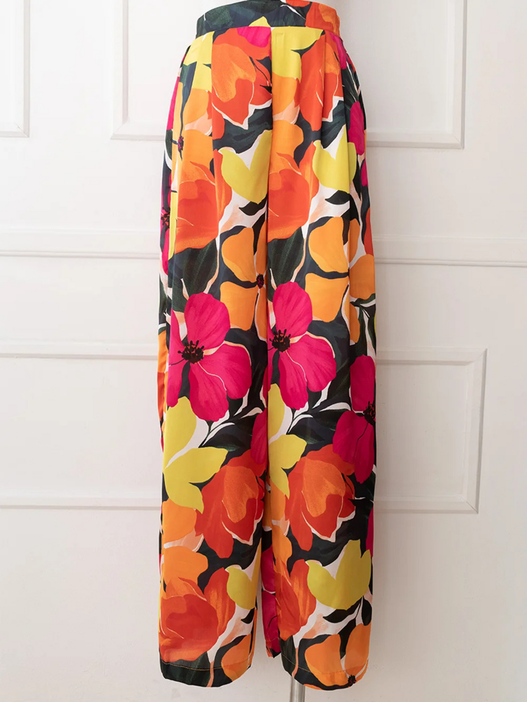 Pantalon Floreado Magenta