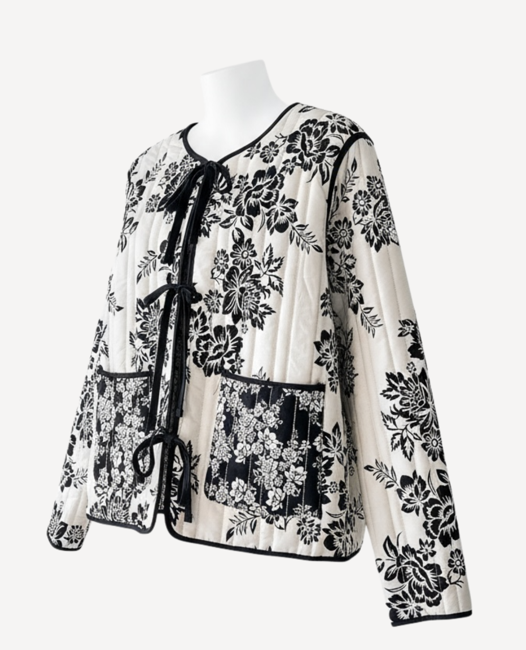 Chaqueta Floral puff doble faz