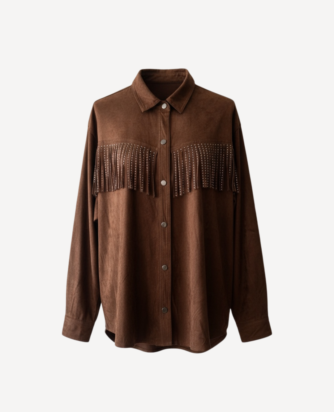 Chaqueta gamuza Flecos Cafe