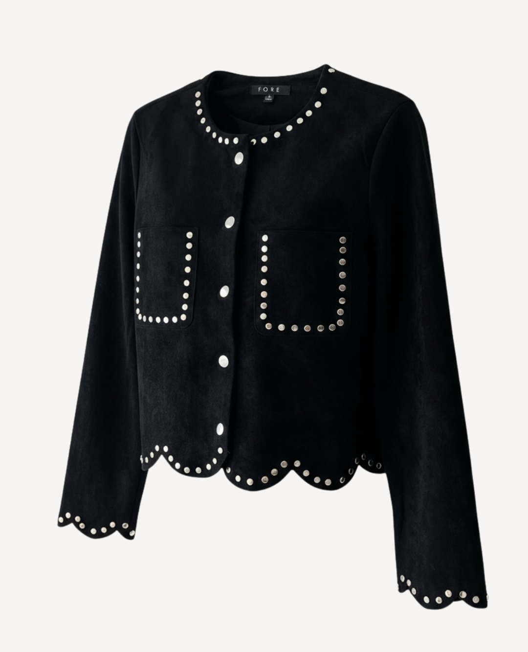 Chaqueta gamuza taches negra