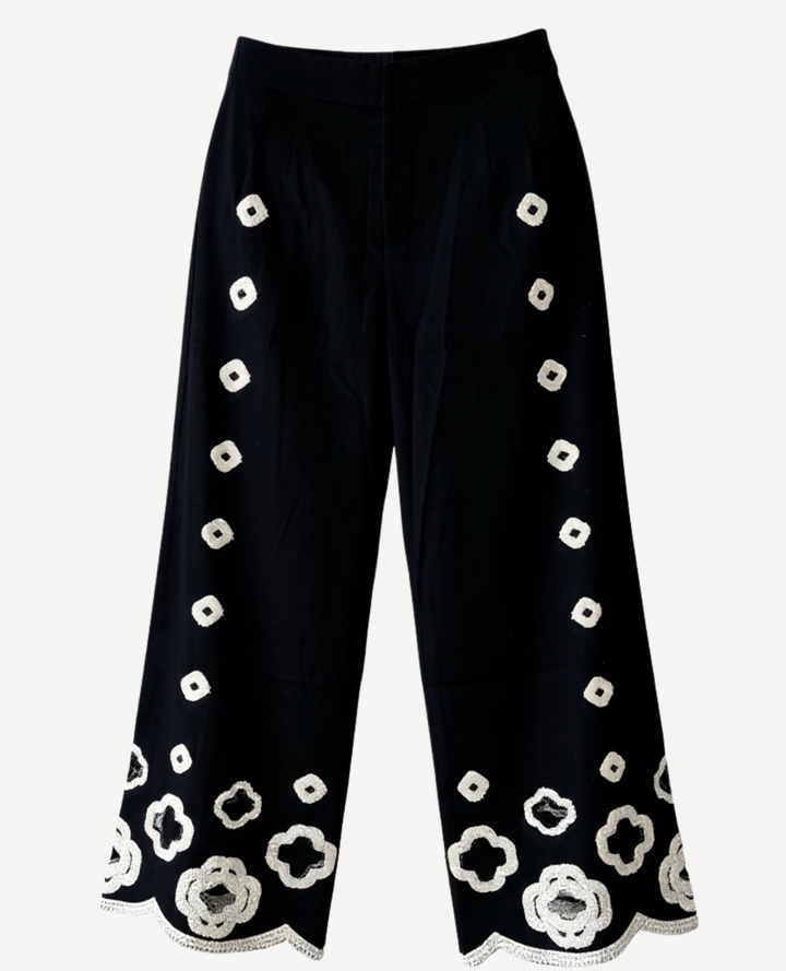 Set Círculos bordados Negro