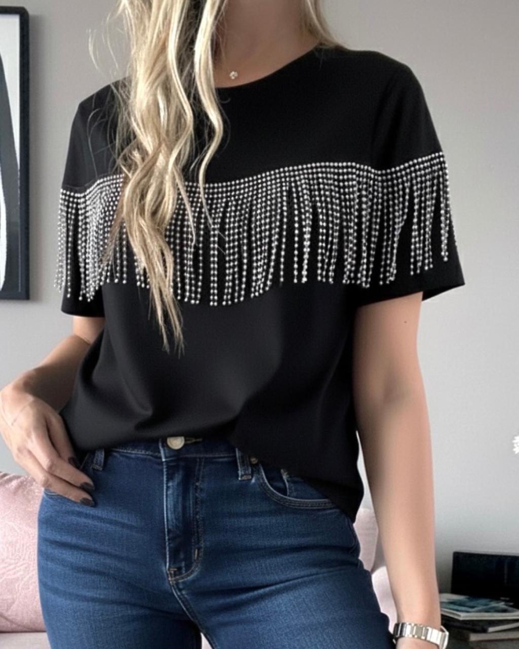 Camisa flecos Taches negra