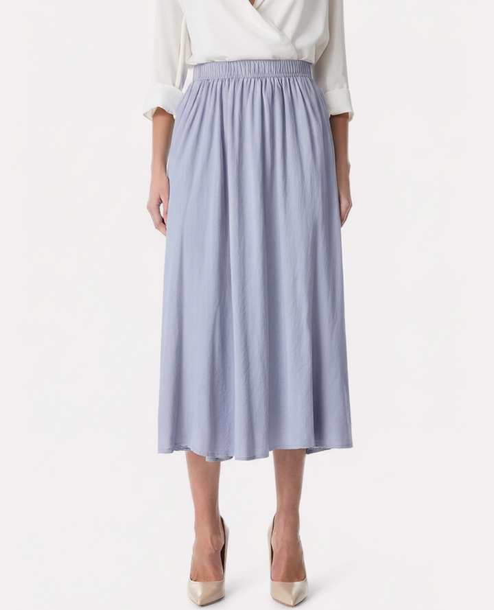 Falda Rotonda Azul Celeste