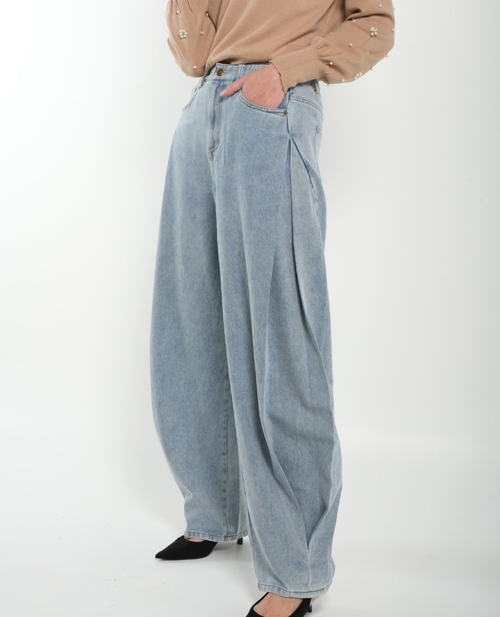 Jean Barrel Leg Azul