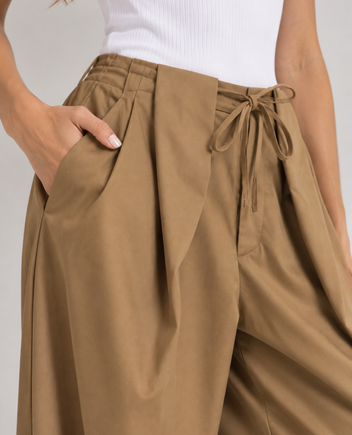 Pantalon Wide Leg Moca