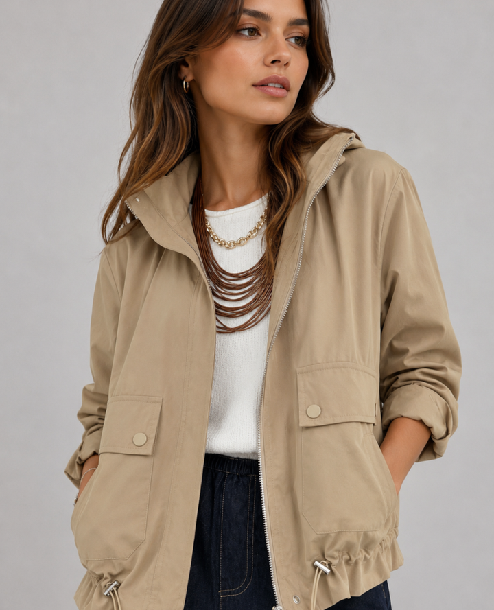Chaqueta Safari Capota Beige