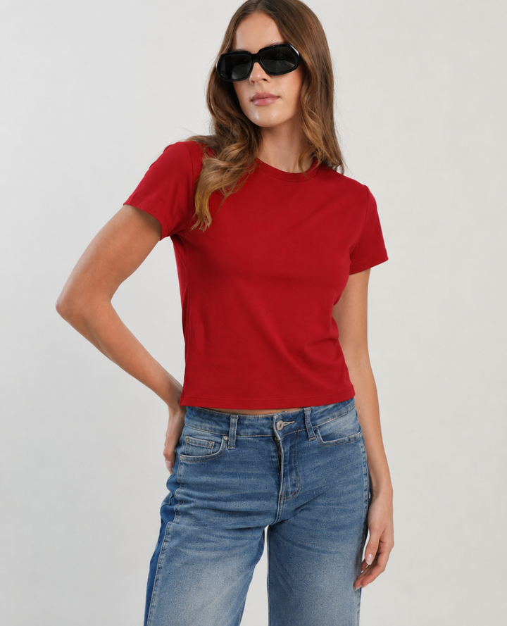 Camiseta Básica Lycra Roja