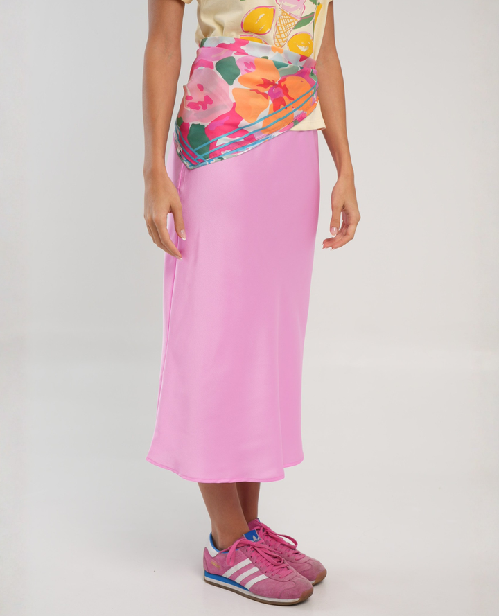 Falda Satin Dolce Vita Rosada