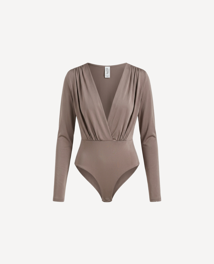 Body Escote V Taupe