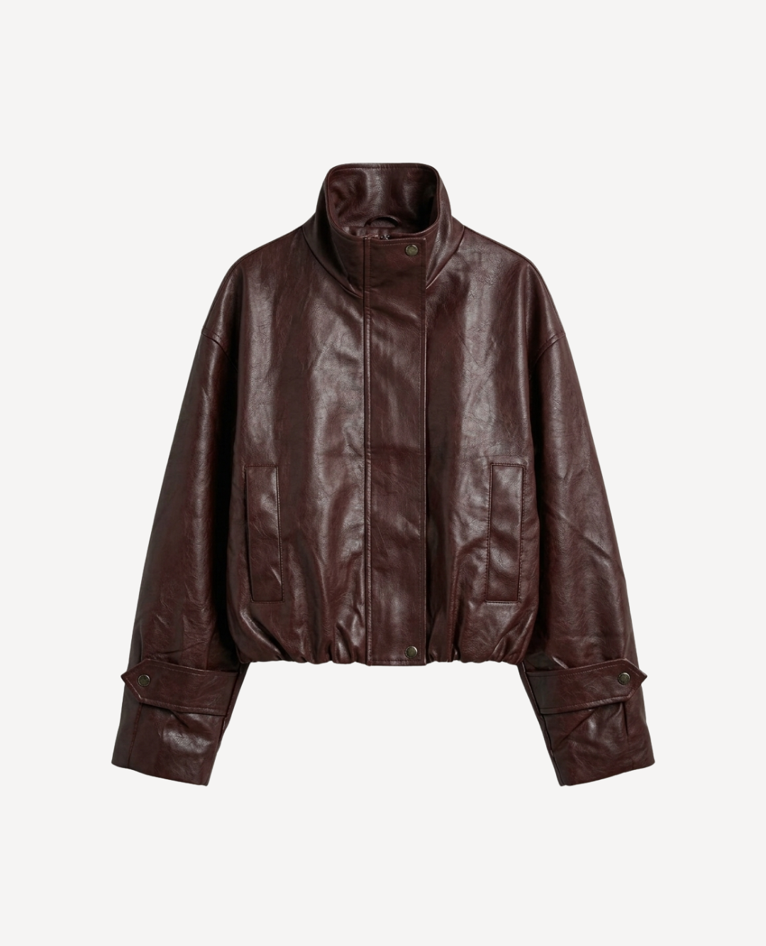 Chaqueta Turn Vino Craquelada