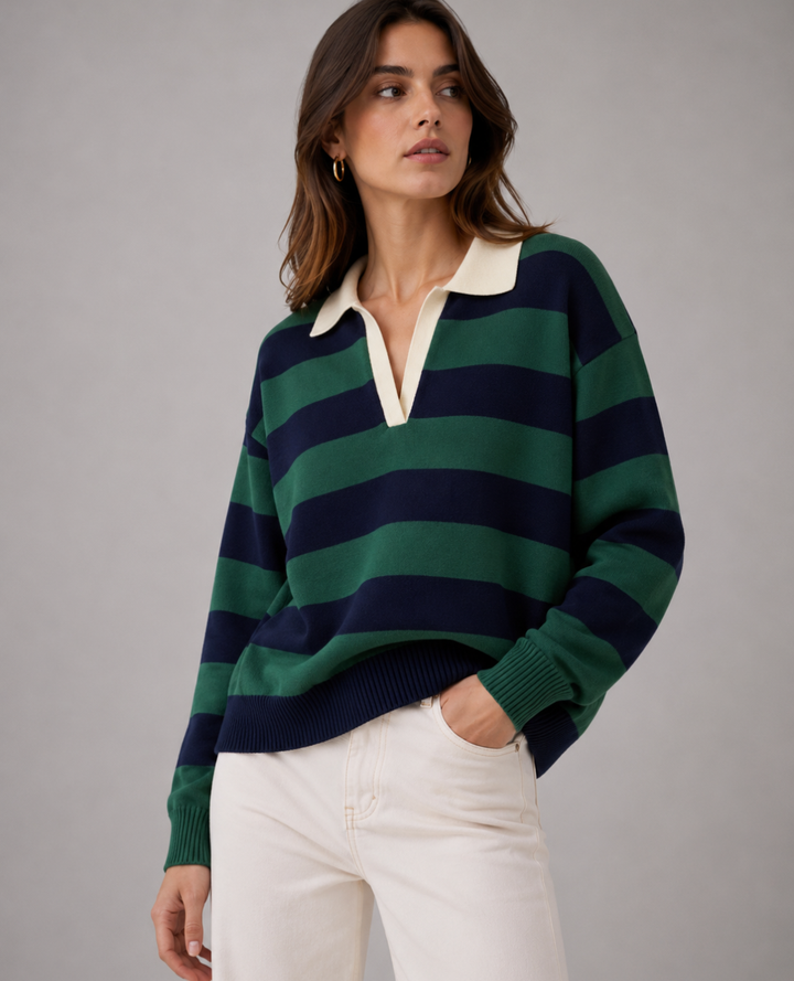 Saco Stripes Verde Azul oscuro