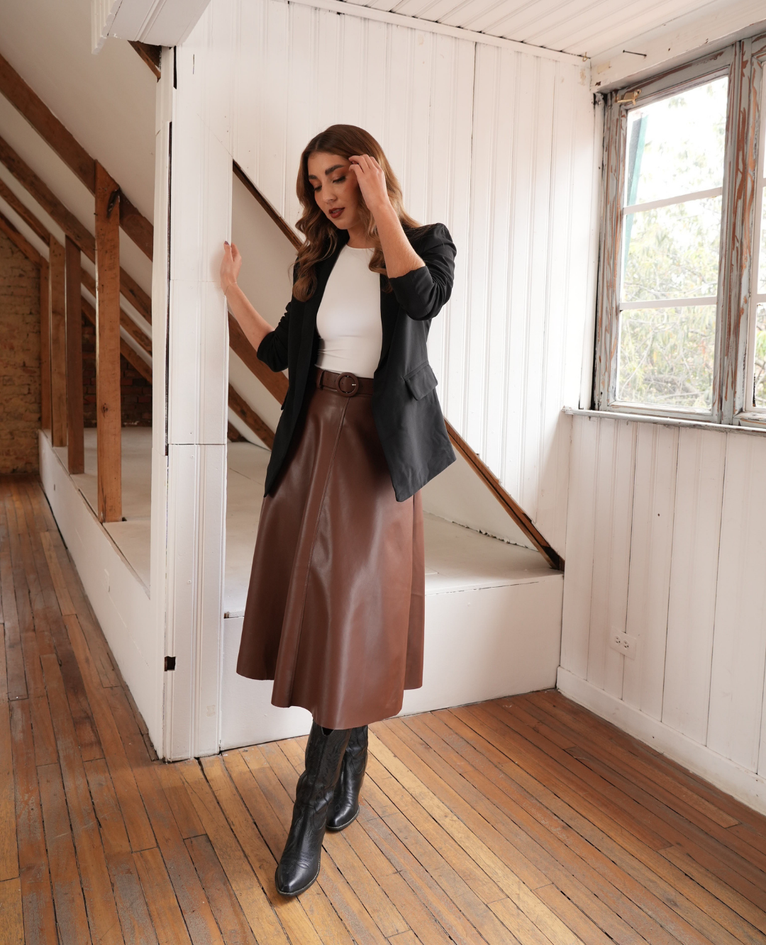 Blazer Recto sin botones Negro
