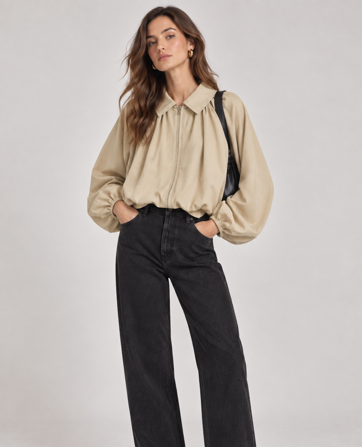 Chaleco Manga Bombacha Beige