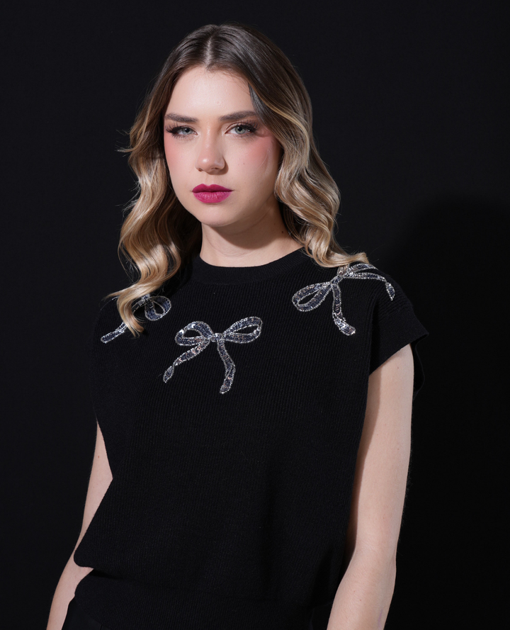 Chaleco Moños lentejuelas