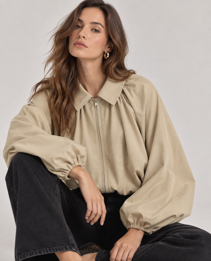 Chaleco Manga Bombacha Beige
