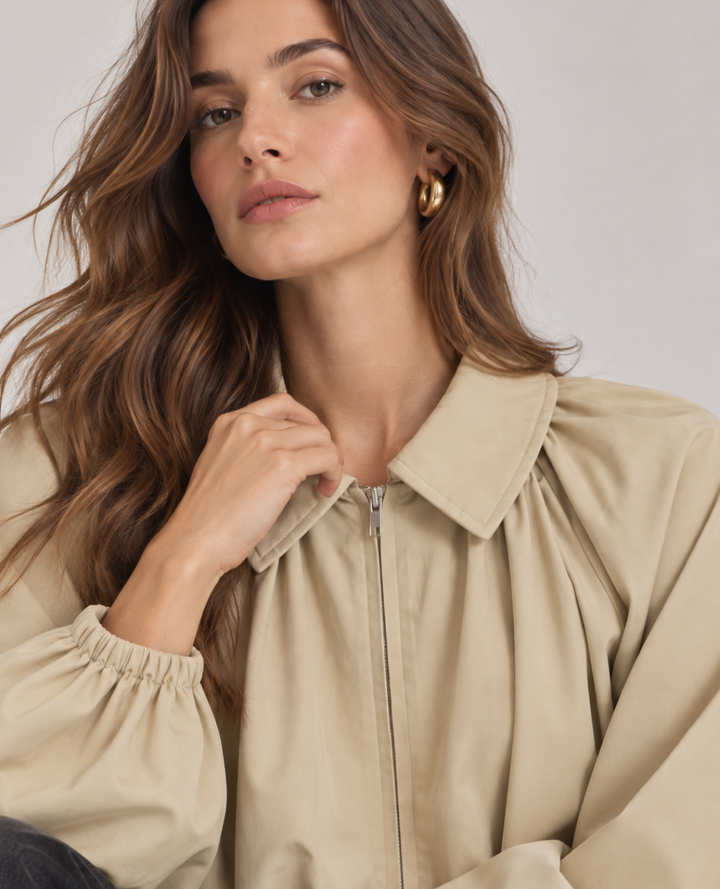 Chaleco Manga Bombacha Beige