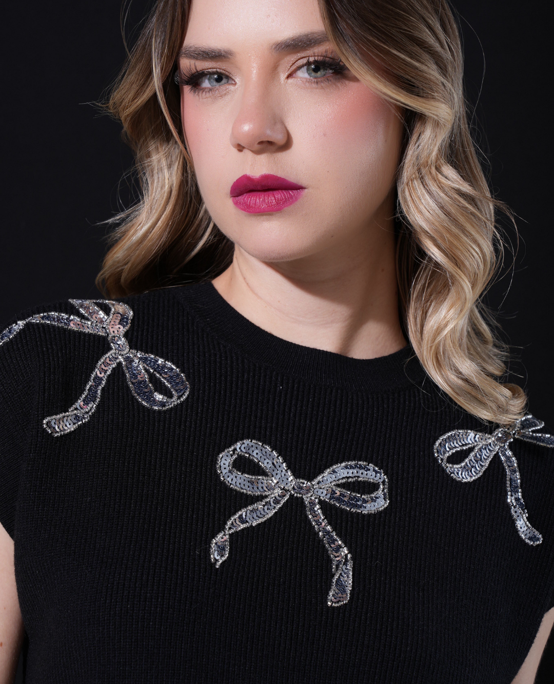 Chaleco Moños lentejuelas