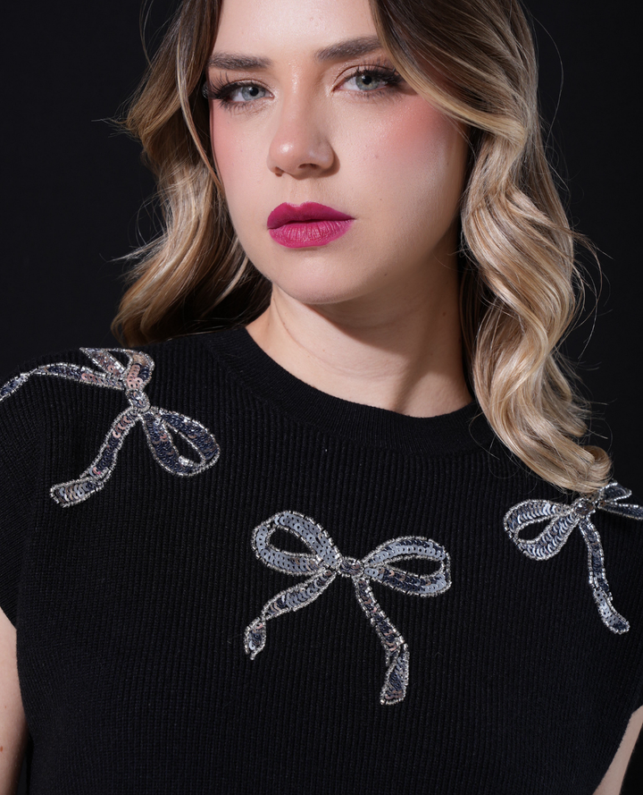 Chaleco Moños lentejuelas