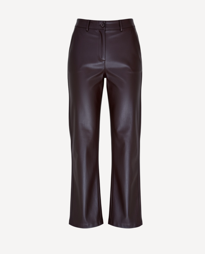 Pantalon cuerina cafe