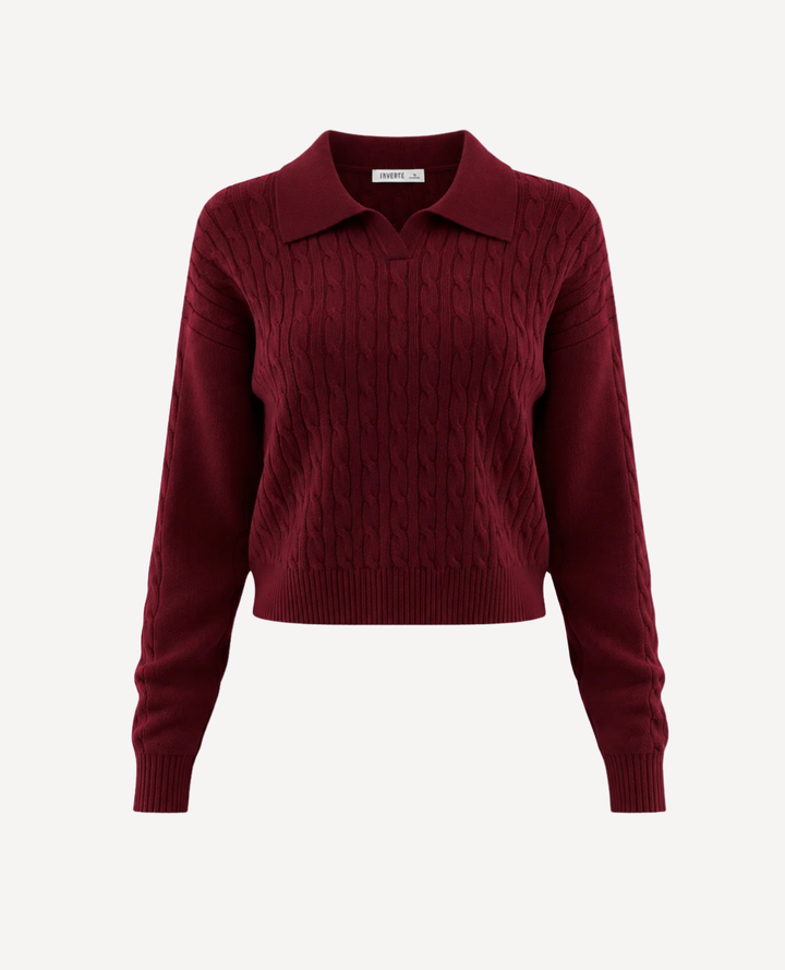 Saco Polo trenzado vino