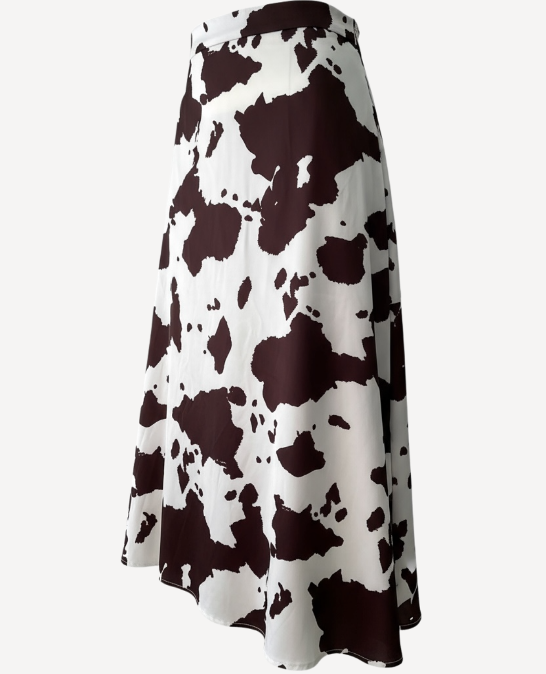 Falda seda print Cow