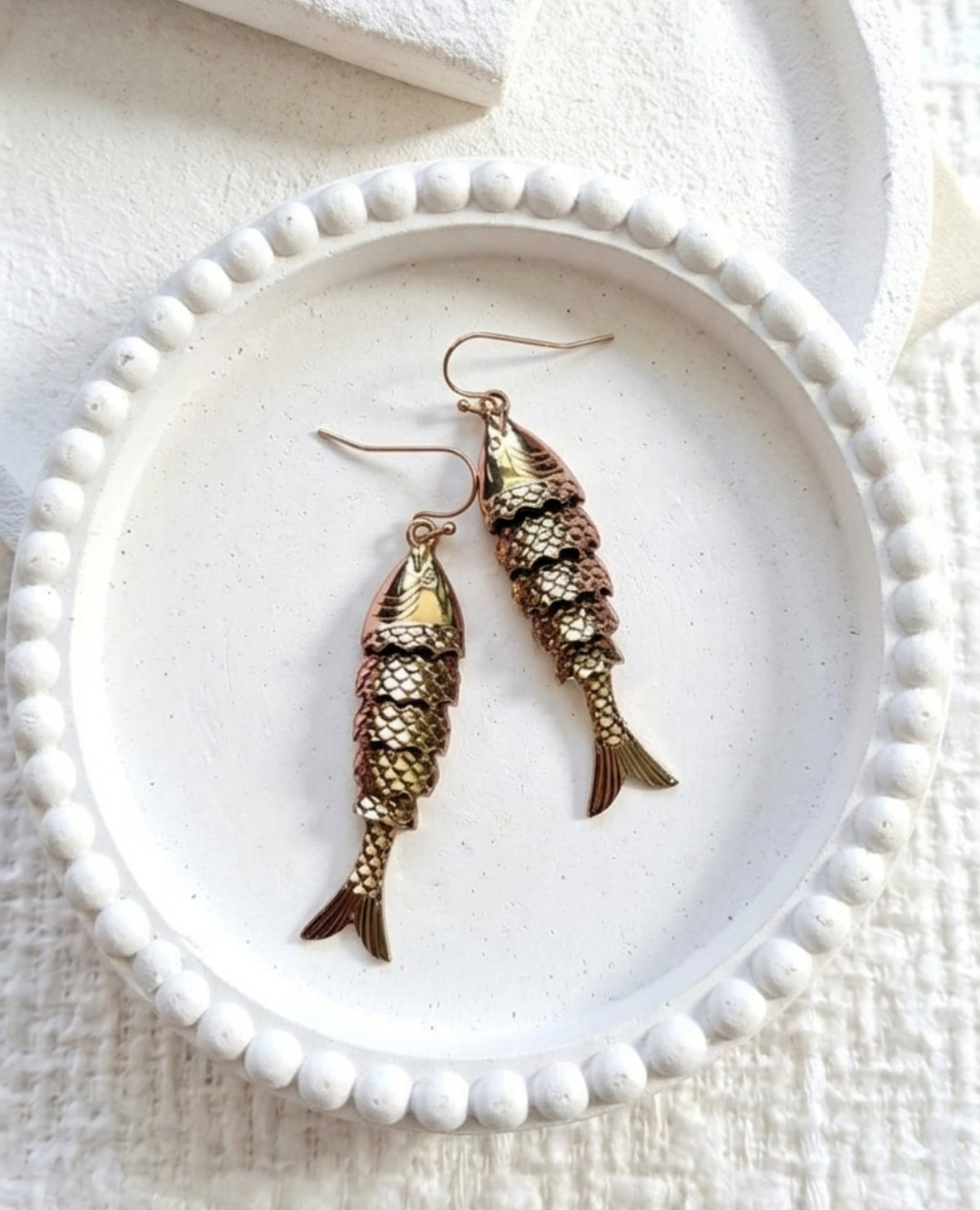 Aretes Maxi Pescado Dorados