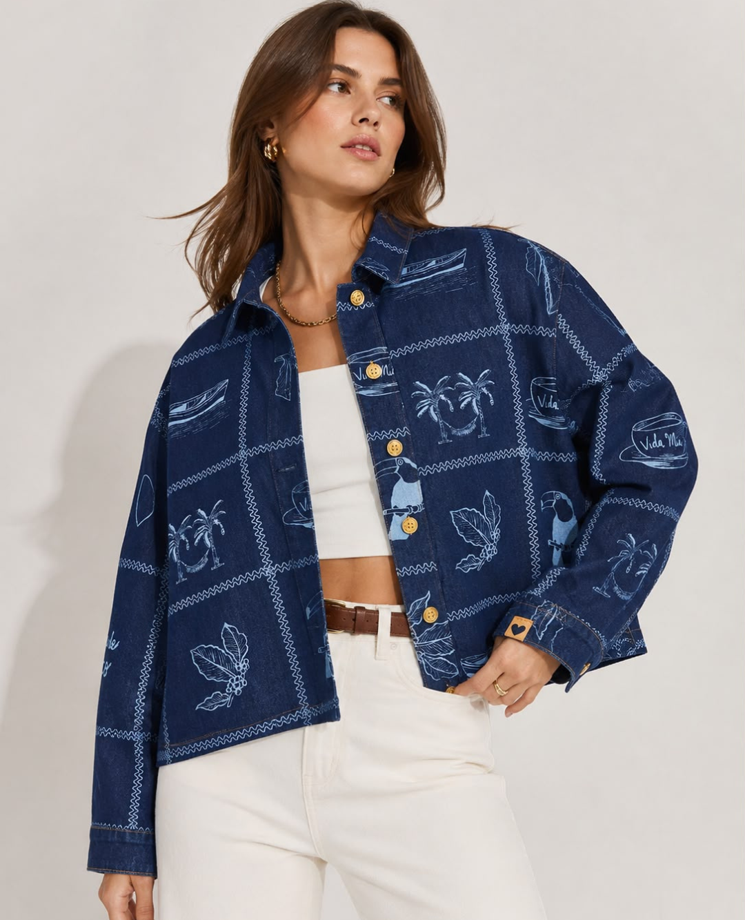 Camisa Tairona Azul