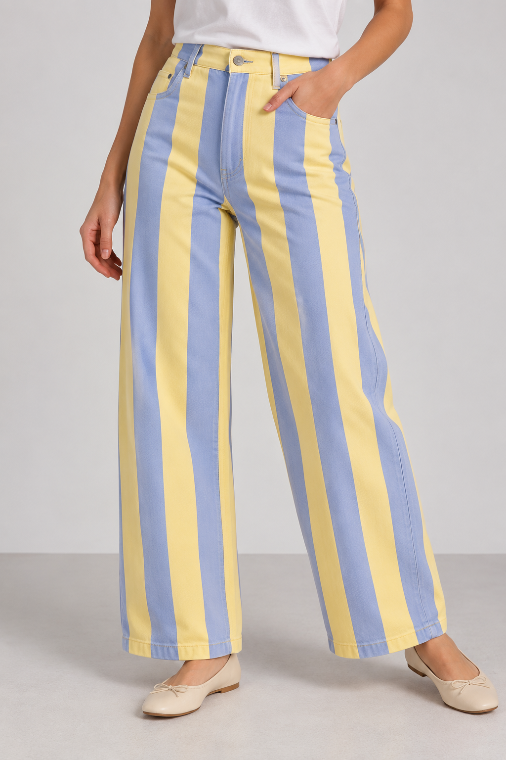 Pantalón Rayas Amarillo Azul