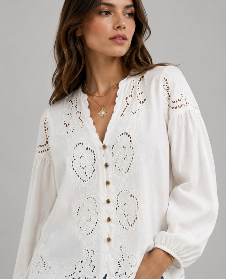 Blusa Encanto Lino Blanca