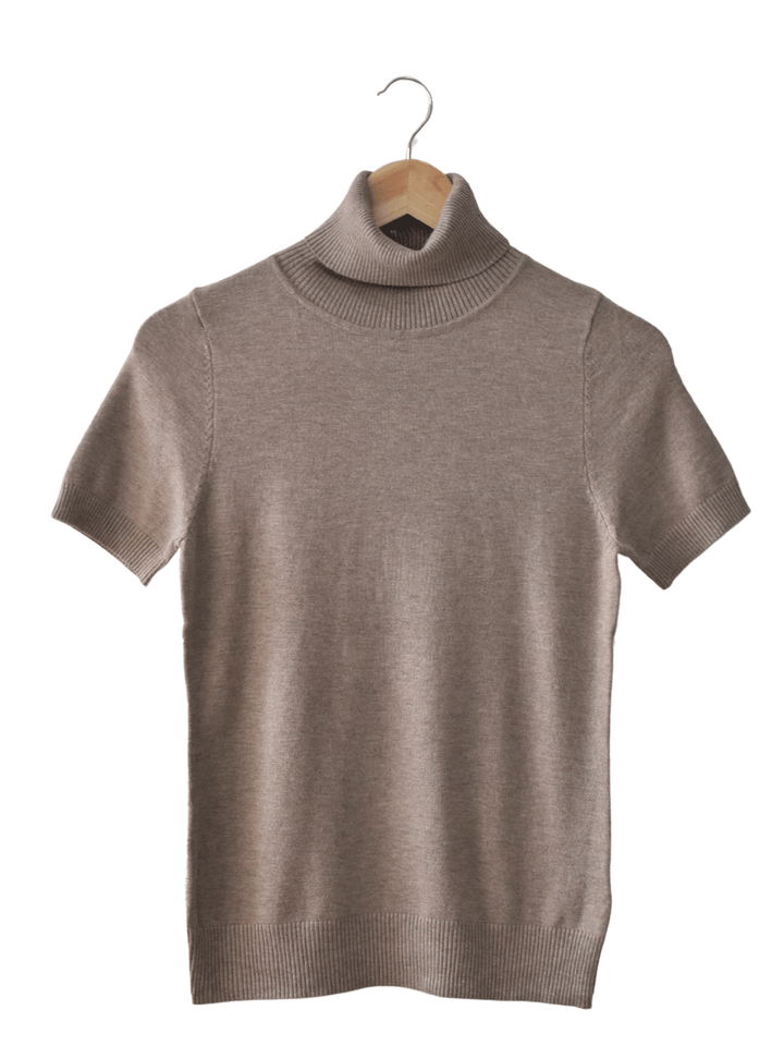 Basico cuello Tortuga Taupe