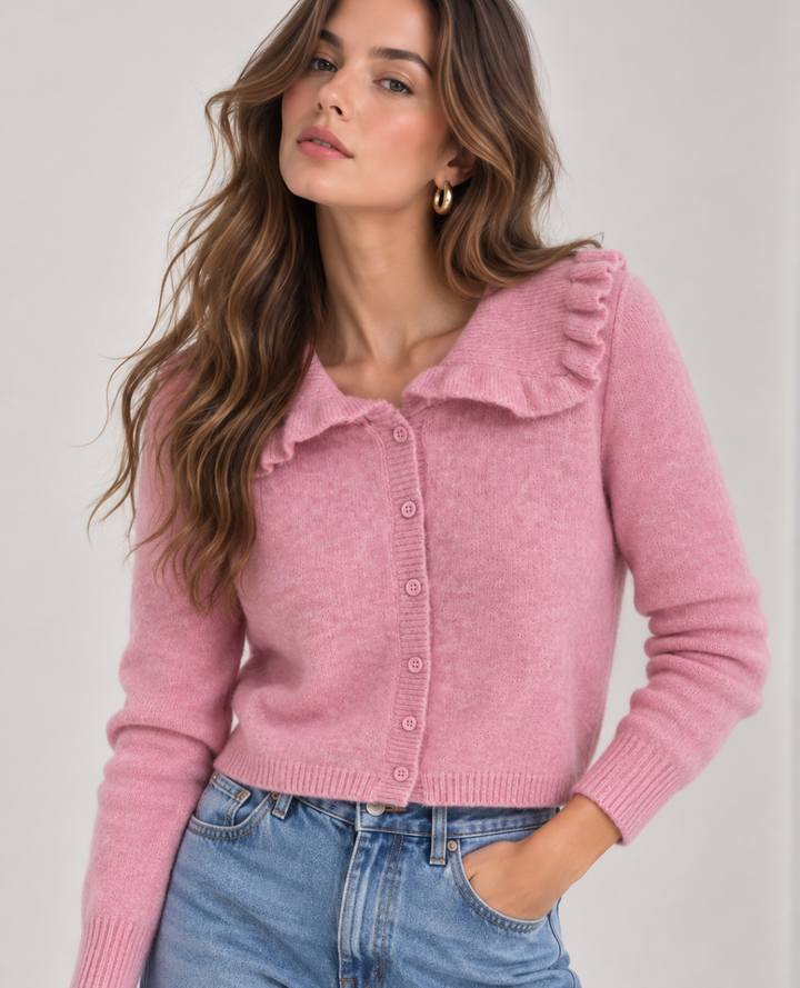 Cardigan Tejido Rosa