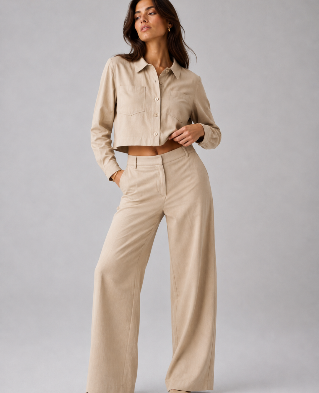Pantalón Lino Safari Beige