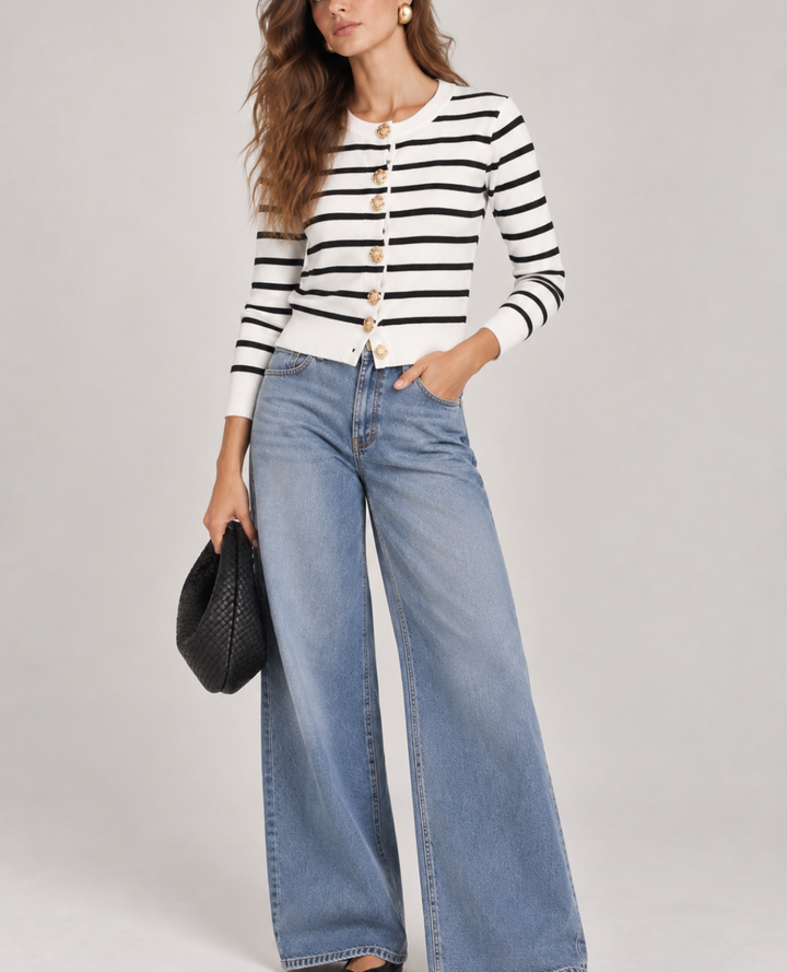 Saco Rayas Mini Blanco