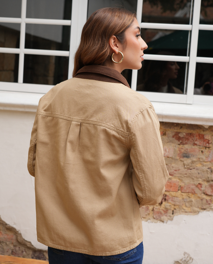 Chaqueta Cazadora Drill Beige