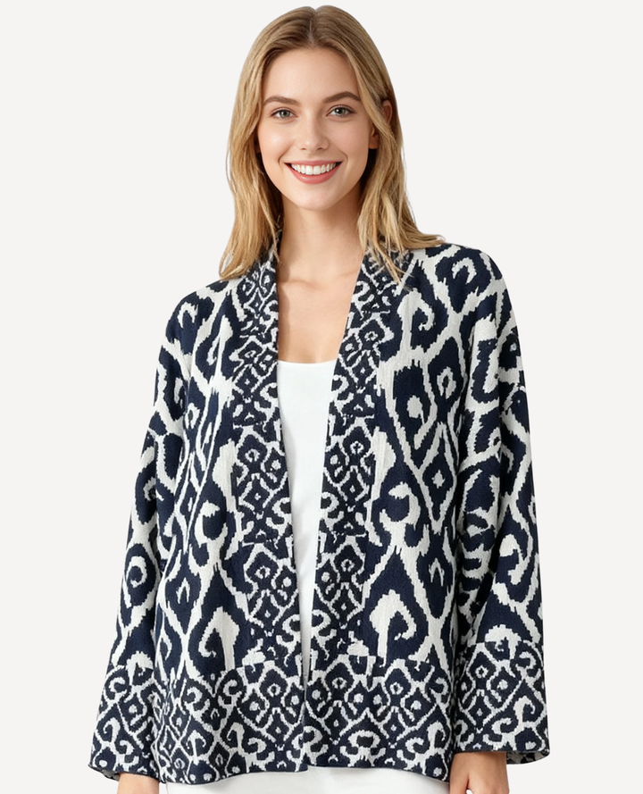 Capa Arabescos azul y blanco