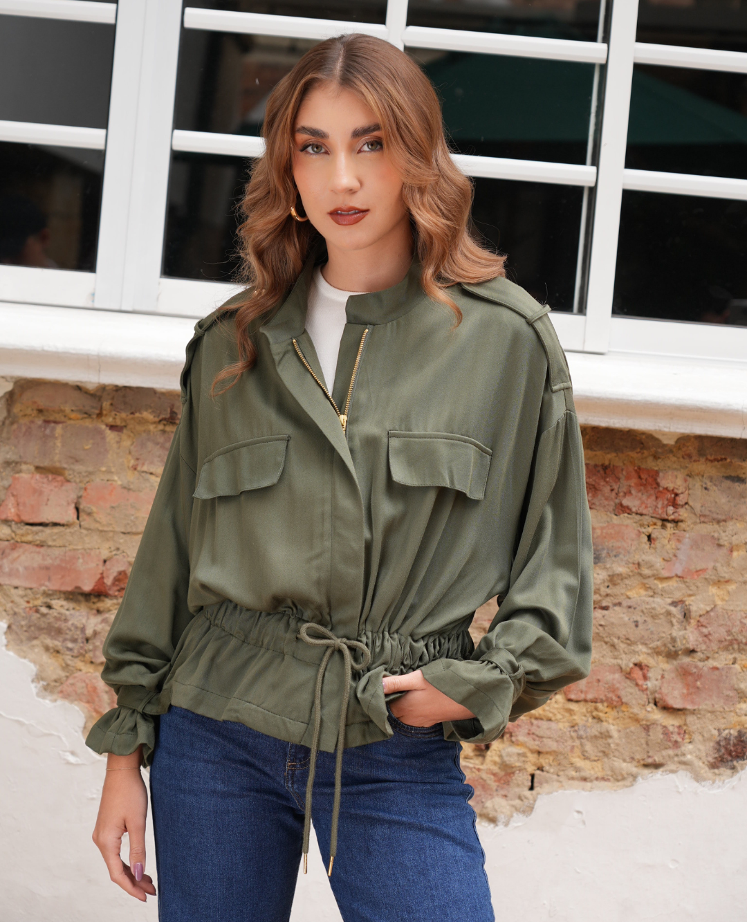 Chaqueta verde oliva Emma