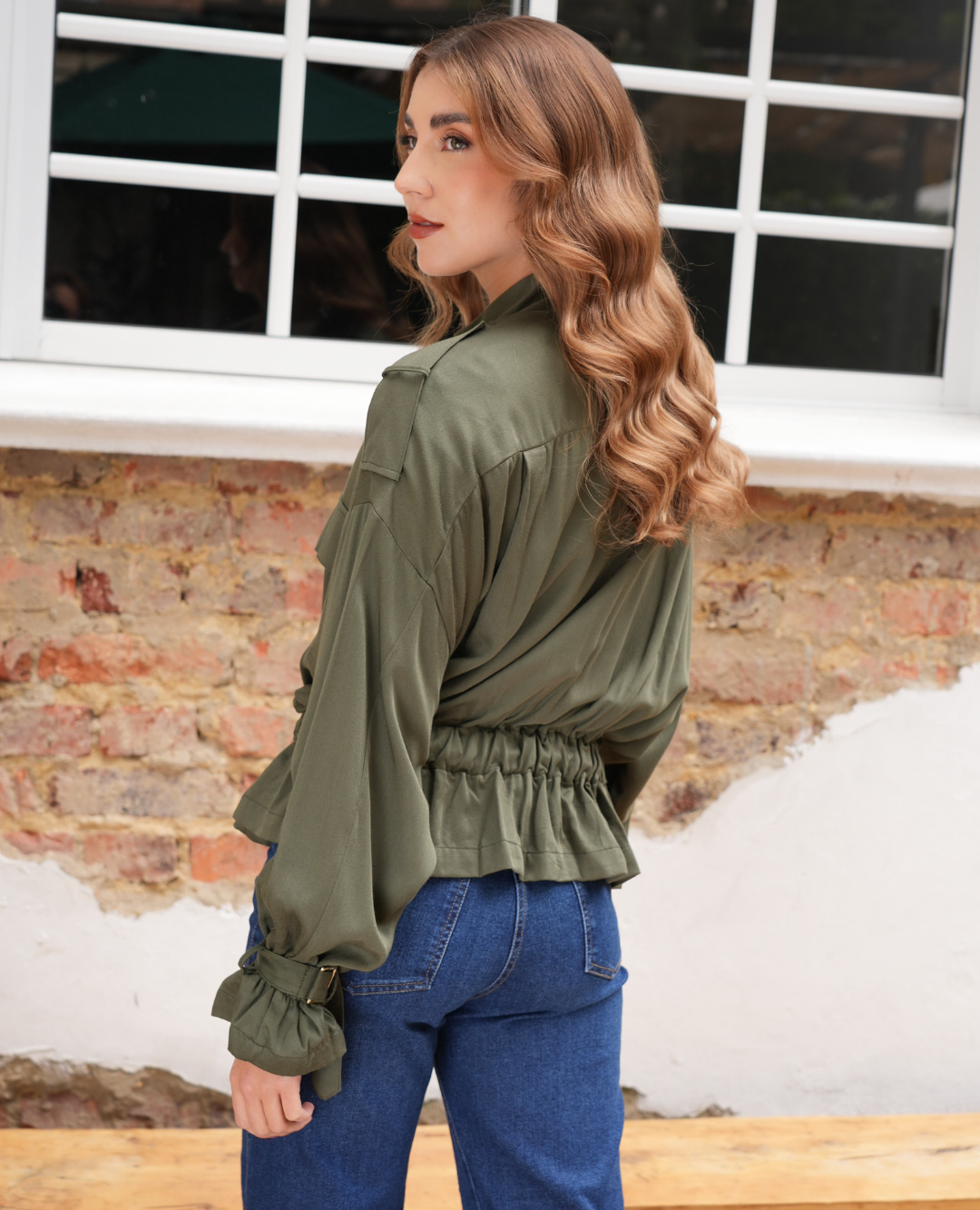 Chaqueta verde oliva Emma