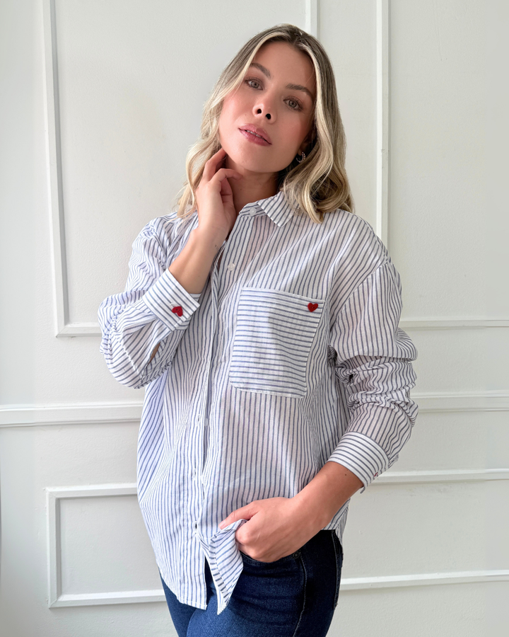 Camisa rayas Marinera azul