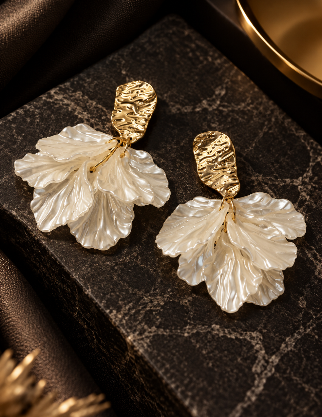 Aretes Pétalos Perla