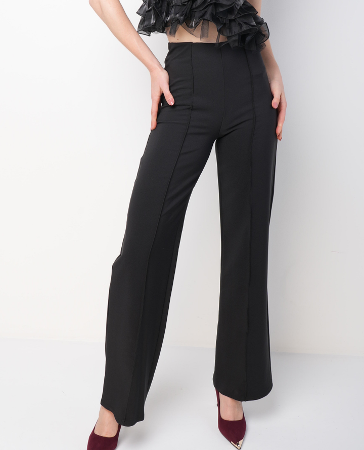 Pantalon Elegant Con vena negro