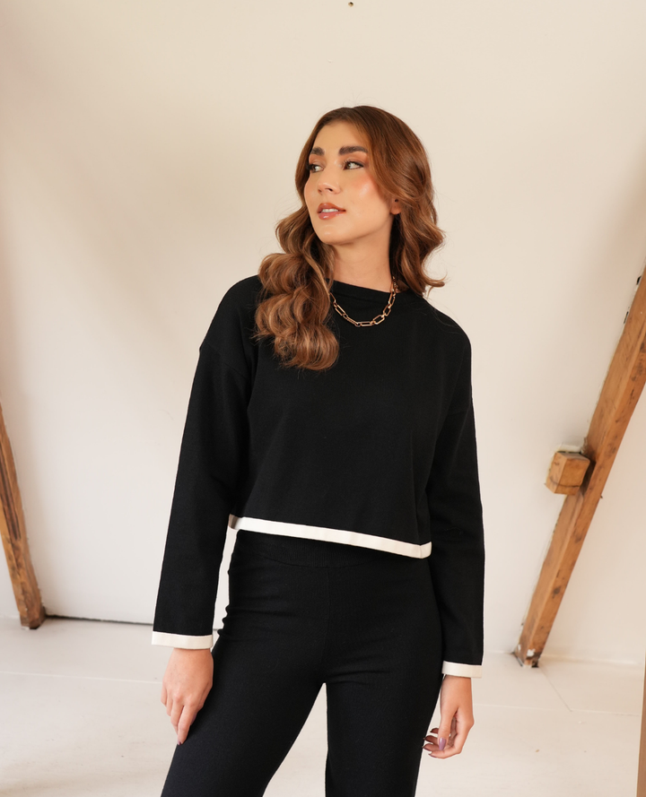 Set Comfy Tejido Hilo negro