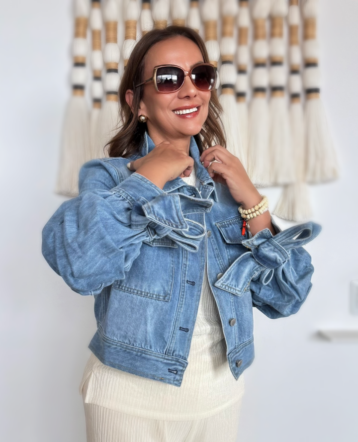 Chaqueta Denim Mangas Recogidas