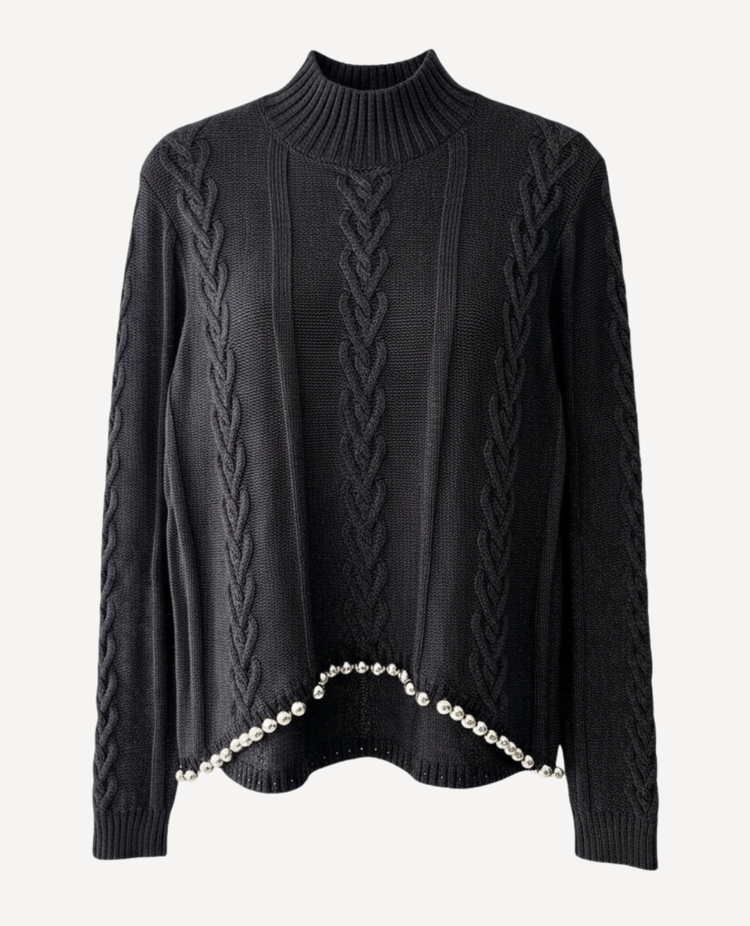 Saco trenzado balines Negro