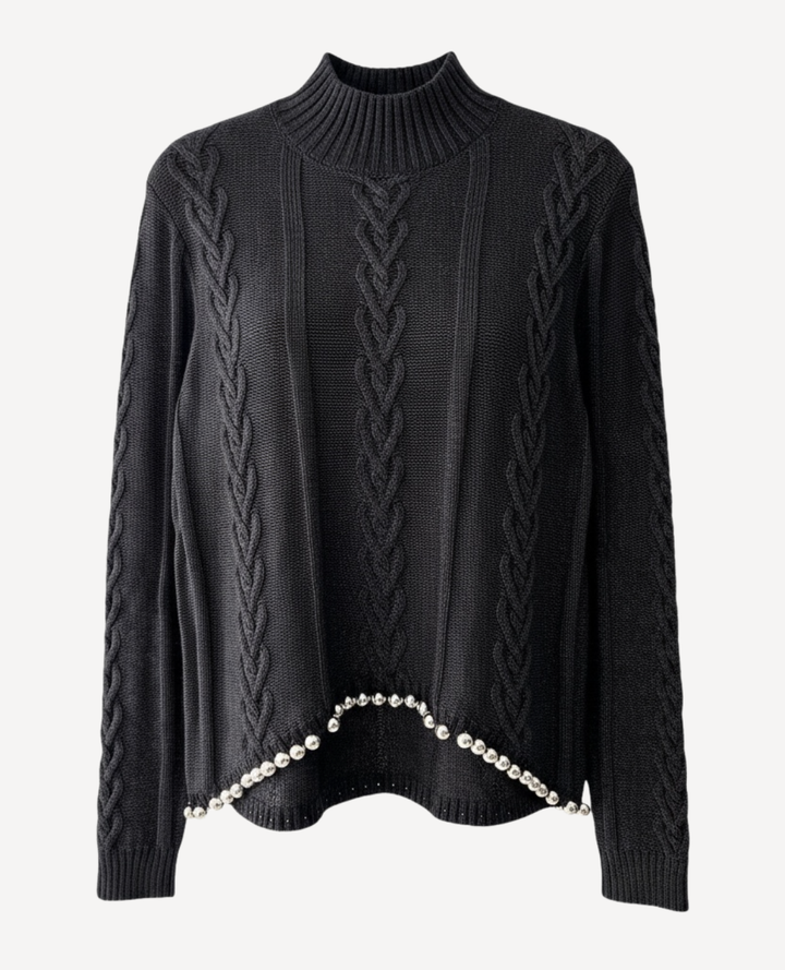 Saco trenzado balines Negro
